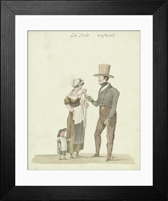 Framed Print : Family group, 1811-1873. Creator: Pieter van Loo Framed Print : Family group, 1811-1873. Creator: Pieter van Loo