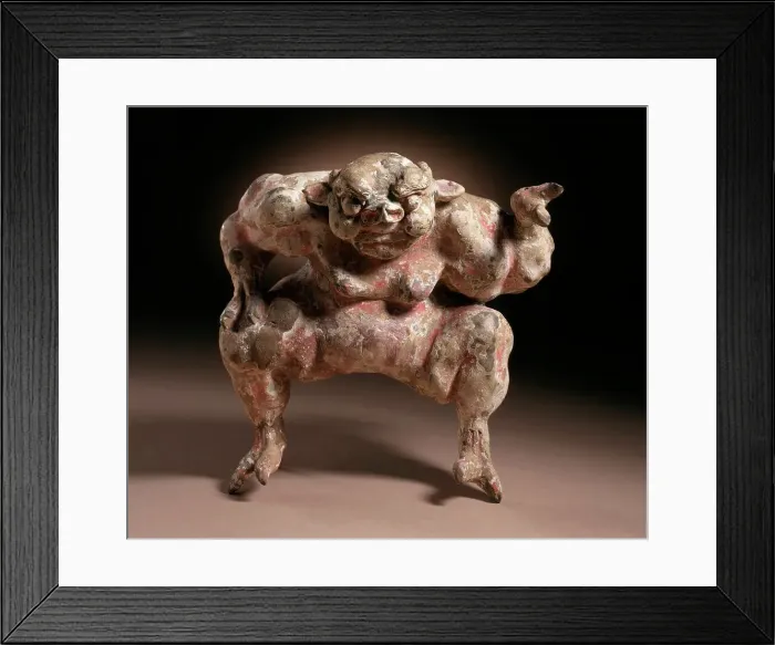 Framed Print : Funerary Sculpture of a Demon, between c.618 and c.700. Creator: Unknown Framed Print : Funerary Sculpture of a Demon, between c.618 and c.700. Creator: Unknown