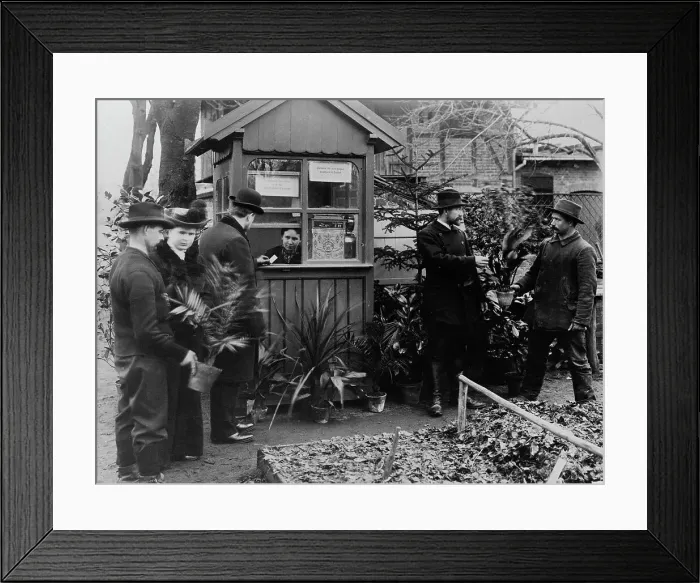 Framed Print : Cemetery flower store, Breslau, Germany, between 1895 and 1910. Creator: Unknown Framed Print : Cemetery flower store, Breslau, Germany, between 1895 and 1910. Creator: Unknown