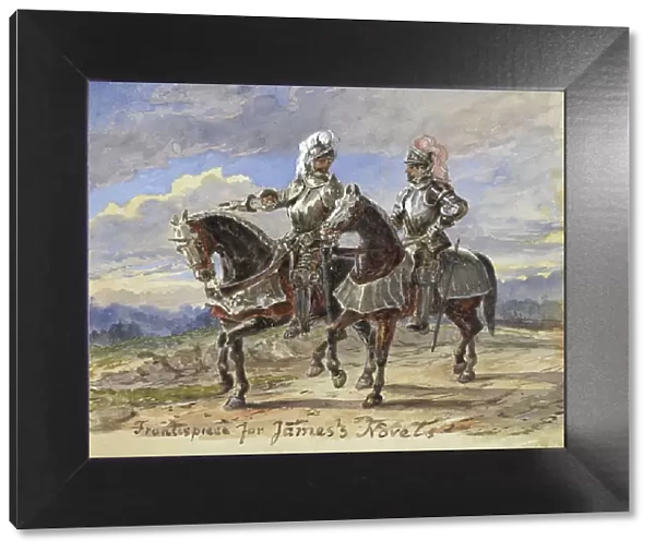 Two knights on horseback in a landscape, 1811-1873. Creator: Pieter van Loon