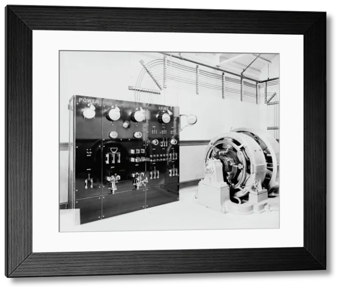 Framed Print : Detail of a switchboard in a dynamo room, between 1900 and 1905. Creator: Unknown Framed Print : Detail of a switchboard in a dynamo room, between 1900 and 1905. Creator: Unknown