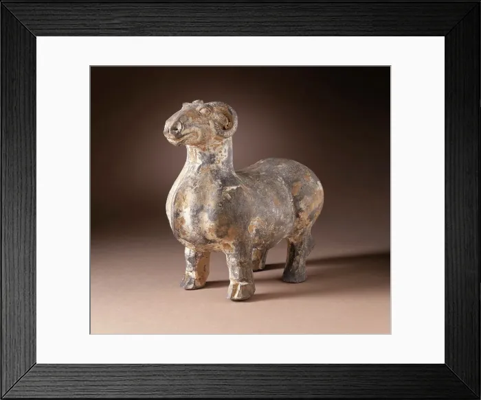 Framed Print : Funerary Sculpture of a Ram, 25-220. Creator: Unknown Framed Print : Funerary Sculpture of a Ram, 25-220. Creator: Unknown