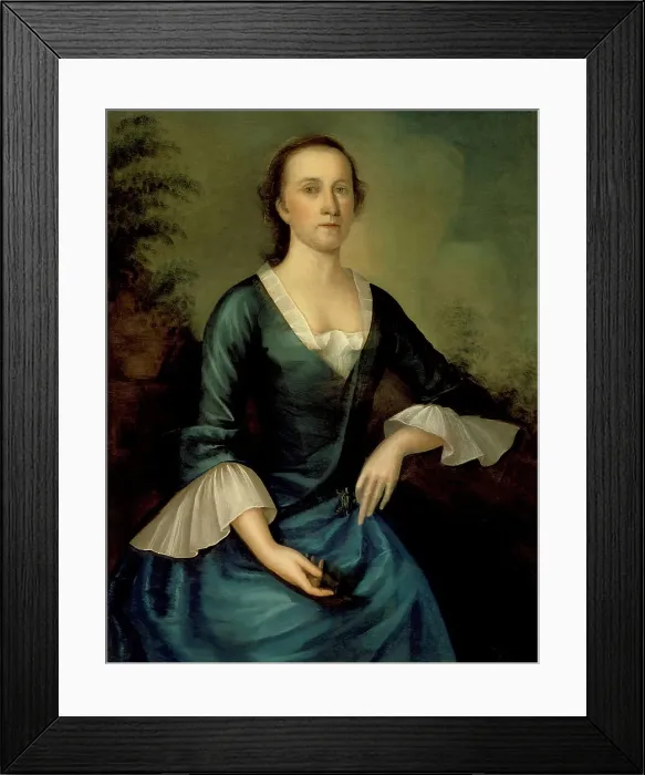 Framed Print : Portrait of Sarah Larrabee Edes, c1760. Creator: Joseph Badger Framed Print : Portrait of Sarah Larrabee Edes, c1760. Creator: Joseph Badger