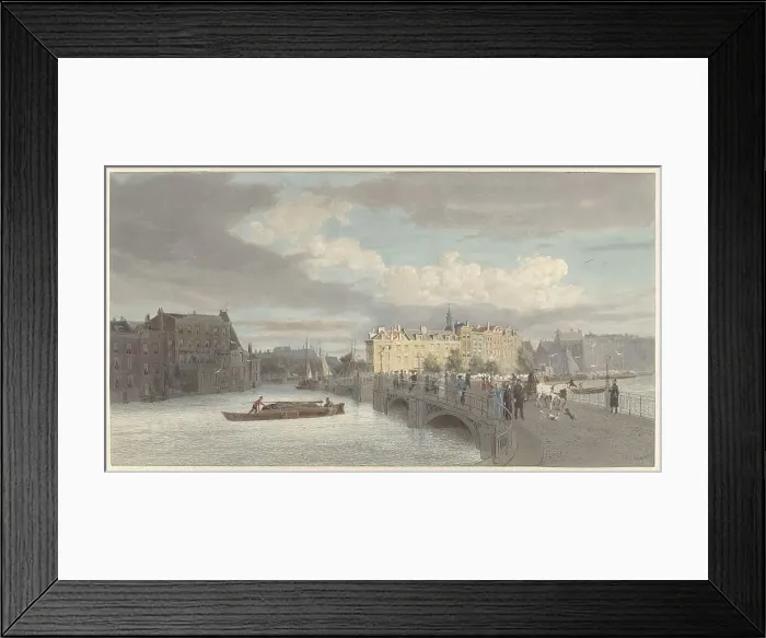 Framed Print : View of the Halvemaansbrug over the Amstel in Amsterdam, 1878. Creator: Reinier Craeyvanger Framed Print : View of the Halvemaansbrug over the Amstel in Amsterdam, 1878. Creator: Reinier Craeyvanger
