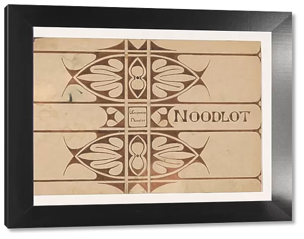 Book cover design for 'Noodlot' (Footsteps of Fate), by Louis Couperus, 1898, (1898 or earlier). Creator: Reinier Willem Petrus de Vries. Book cover design for 'Noodlot' (Footsteps of Fate), by Louis Couperus, 1898, (1898 or earlier)