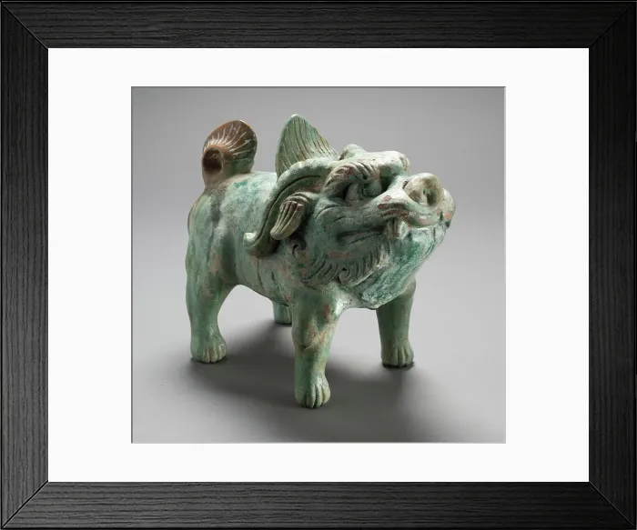 Framed Print : Funerary Sculpture of a Dog, Eastern Han Dynasty (25-200 A.D.). Creator: Unknown Framed Print : Funerary Sculpture of a Dog, Eastern Han Dynasty (25-200 A.D.). Creator: Unknown