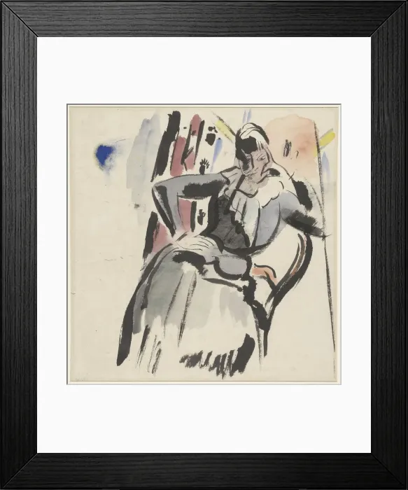 Framed Print : Sitting woman, 1915. Creator: Rik Wouters Framed Print : Sitting woman, 1915. Creator: Rik Wouters