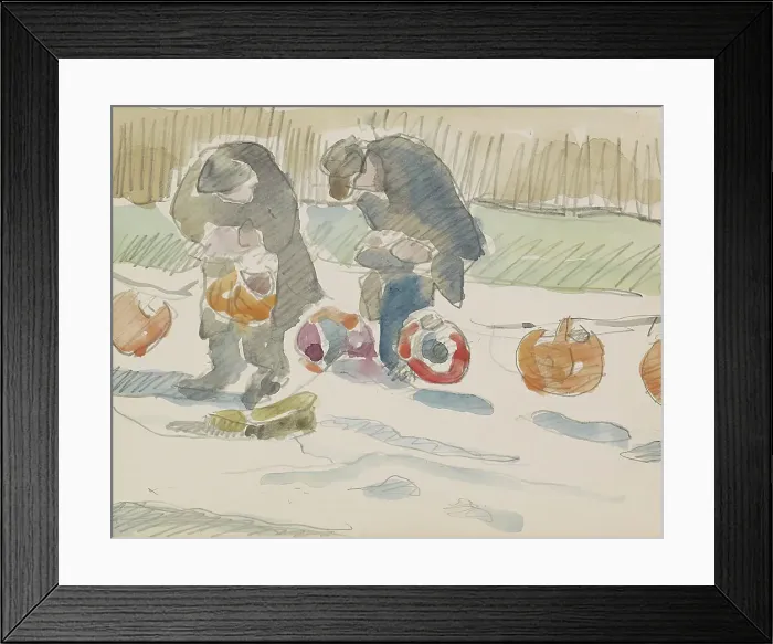 Framed Print : Two men on a street, c.1916. Creator: Reijer Stolk Framed Print : Two men on a street, c.1916. Creator: Reijer Stolk