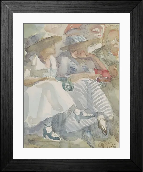 Framed Print : Two seated women in the front row in an audience, 1916. Creator: Reijer Stolk Framed Print : Two seated women in the front row in an audience, 1916. Creator: Reijer Stolk