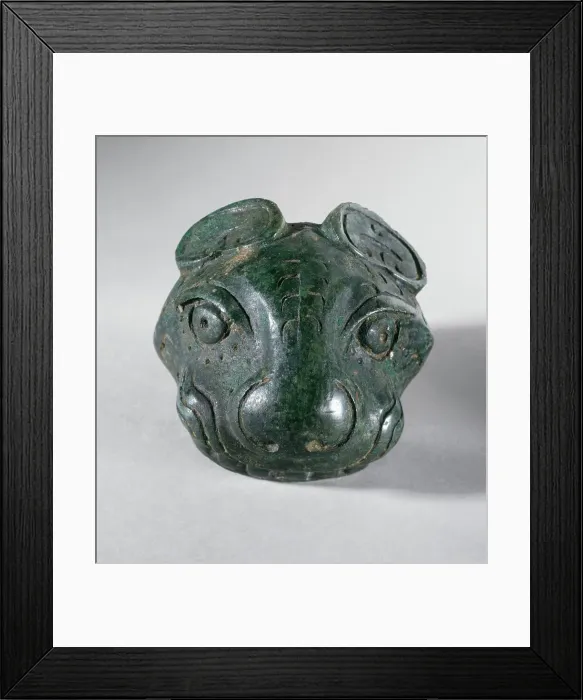 Framed Print : Fitting (Shi) in the Form of a Feline Head, between c.1100 and c.950 B.C.. Creator: Unknown Framed Print : Fitting (Shi) in the Form of a Feline Head, between c.1100 and c.950 B.C.. Creator: Unknown