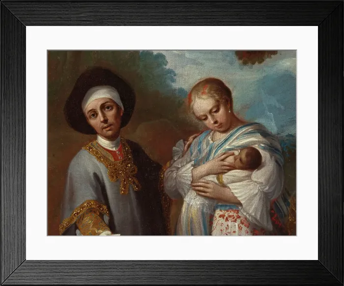 Framed Print : IX. From Spaniard and Albino, Return Backwards (De español y albina, torna atrás), c1760. Creator: Juan Patricio Morlete Ruiz Framed Print : IX. From Spaniard and Albino, Return Backwards (De español y albina, torna atrás), c1760. Creator: Juan Patricio Morlete Ruiz