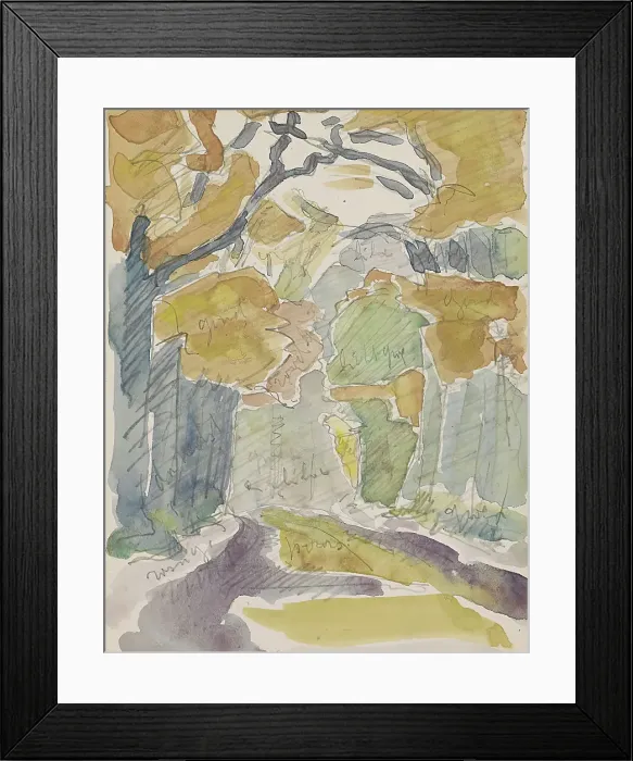 Framed Print : Forest path in autumn, c.1916. Creator: Reijer Stolk Framed Print : Forest path in autumn, c.1916. Creator: Reijer Stolk