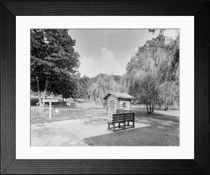 Framed Print : Hot sulphur spring, Virginia Hot Springs, c.between 1910 and 1920. Creator: Unknown Framed Print : Hot sulphur spring, Virginia Hot Springs, c.between 1910 and 1920. Creator: Unknown