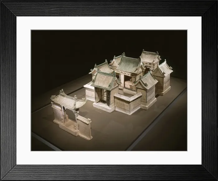 Framed Print : Funerary Sculpture of a Double-Courtyard Residential Compound, between c.1450 and c.1550. Creator: Unknown Framed Print : Funerary Sculpture of a Double-Courtyard Residential Compound, between c.1450 and c.1550. Creator: Unknown