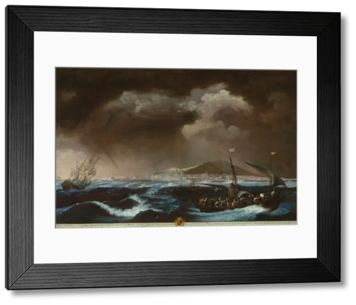 Framed Print : View of the Port of Sète (El puerto de Sète) (image 2 of 2), 1771. Creator: Juan Patricio Morlete Ruiz Framed Print : View of the Port of Sète (El puerto de Sète) (image 2 of 2), 1771. Creator: Juan Patricio Morlete Ruiz
