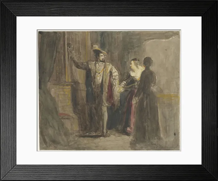 Framed Print : Scene from the life of King Francis I of France, 1822-1880. Creators: King Francis I of France, Reinier Craeyvanger Framed Print : Scene from the life of King Francis I of France, 1822-1880. Creators: King Francis I of France, Reinier Craeyvanger