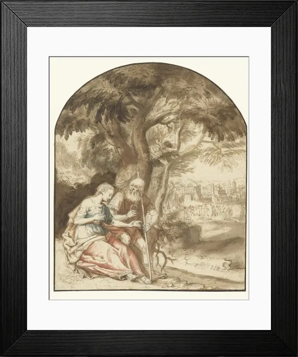 Framed Print : Judah and Tamar, c.1640-c.1650. Creator: Rembrandt Harmensz van Rijn Framed Print : Judah and Tamar, c.1640-c.1650. Creator: Rembrandt Harmensz van Rijn