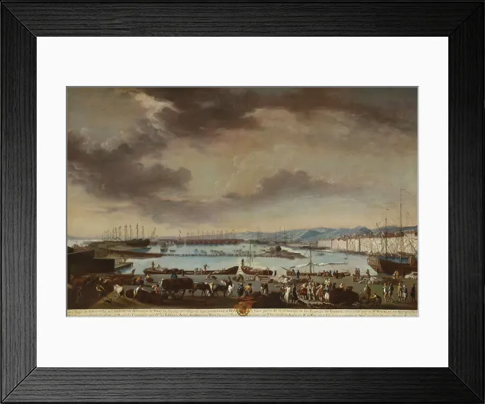 Framed Print : View of the Old Port of Toulon (El puerto viejo de Tolón) (image 2 of 2), 1771. Creator: Juan Patricio Morlete Ruiz Framed Print : View of the Old Port of Toulon (El puerto viejo de Tolón) (image 2 of 2), 1771. Creator: Juan Patricio Morlete Ruiz