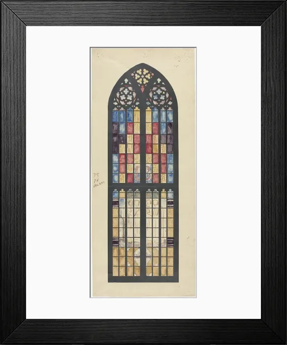 Framed Print : Design for window in the South Transept of the Dom in Utrecht, 1878-1938. Creator: Richard Roland Holst Framed Print : Design for window in the South Transept of the Dom in Utrecht, 1878-1938. Creator: Richard Roland Holst