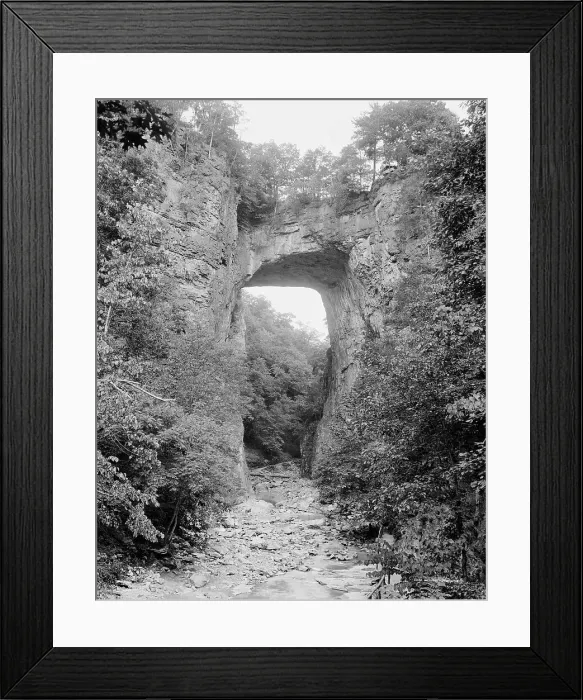 Framed Print : Natural Bridge, Va. c.between 1910 and 1920. Creator: Unknown Framed Print : Natural Bridge, Va. c.between 1910 and 1920. Creator: Unknown