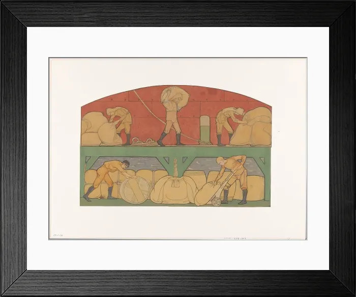 Framed Print : Design for painting in the Berlage stock exchange: De Handel, 1878-1938. Creator: Richard Roland Holst Framed Print : Design for painting in the Berlage stock exchange: De Handel, 1878-1938. Creator: Richard Roland Holst