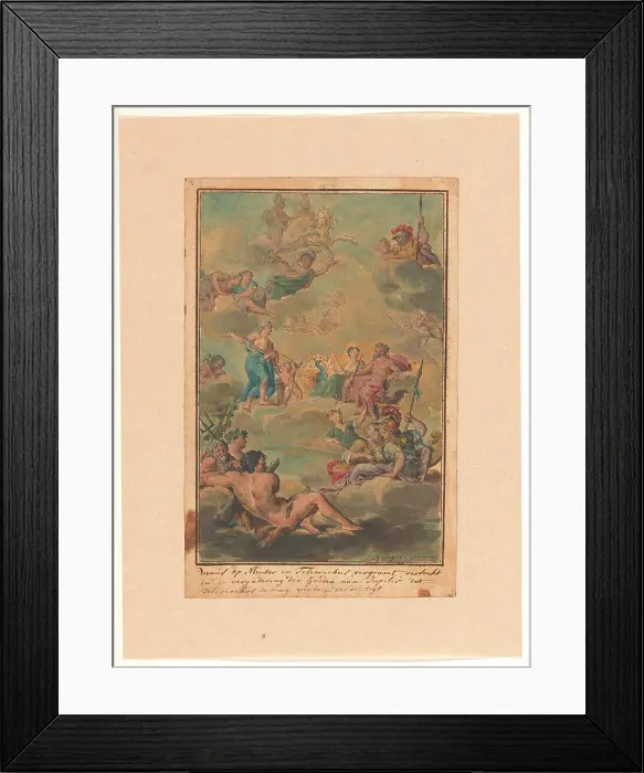 Framed Print : Venus, in the assembly of the gods, asks Jupiter to allow him to destroy Telemachus, 1719-1775. Creator: Ruik Keyert Framed Print : Venus, in the assembly of the gods, asks Jupiter to allow him to destroy Telemachus, 1719-1775. Creator: Ruik Keyert