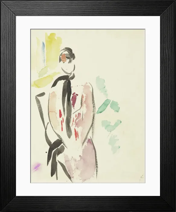 Framed Print : Sketch for a portrait of Mrs. De Carnière-Wouters, the artist's wife, 1892-1916. Creator: Rik Wouters Framed Print : Sketch for a portrait of Mrs. De Carnière-Wouters, the artist's wife, 1892-1916. Creator: Rik Wouters
