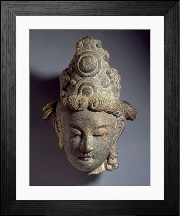 Framed Print : Head of a Female Daoist Deity, between c.1700 and c.1800. Creator: Unknown Framed Print : Head of a Female Daoist Deity, between c.1700 and c.1800. Creator: Unknown