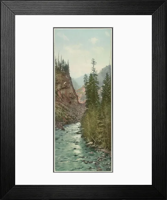 Framed Print : Canyon of Eagle River--west entrance, Colorado, c1899. Creator: William H. Jackson Framed Print : Canyon of Eagle River--west entrance, Colorado, c1899. Creator: William H. Jackson