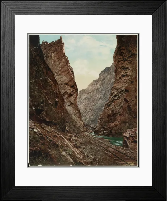 Framed Print : Royal Gorge, Canyon of the Arkansas, Colorado, c1898. Creator: William H. Jackson Framed Print : Royal Gorge, Canyon of the Arkansas, Colorado, c1898. Creator: William H. Jackson