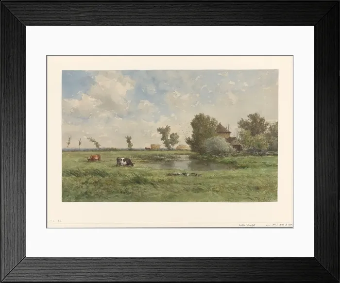 Framed Print : Pasture, 1832-1892. Creator: Willem Roelofs Framed Print : Pasture, 1832-1892. Creator: Willem Roelofs