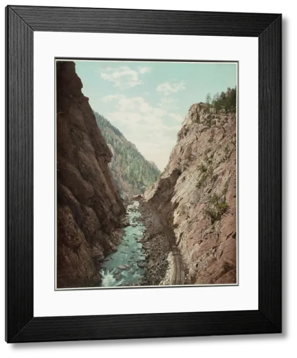 Framed Print : Platte Canon, Colorado, c1899. Creator: William H. Jackson Framed Print : Platte Canon, Colorado, c1899. Creator: William H. Jackson