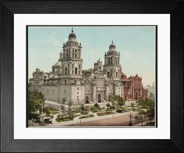 Framed Print : Mexico, the Cathedral, City of Mexico, c1899. Creator: William H. Jackson Framed Print : Mexico, the Cathedral, City of Mexico, c1899. Creator: William H. Jackson