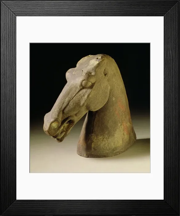 Framed Print : Horse Head, between 317 and 581. Creator: Unknown Framed Print : Horse Head, between 317 and 581. Creator: Unknown