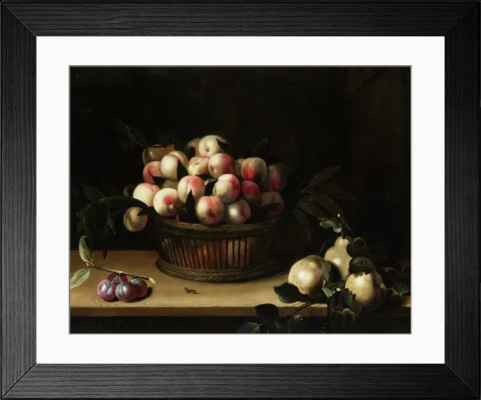 Framed Print : Basket of Peaches, with Quinces, and Plums, after 1641. Creator: Louise Moillon Framed Print : Basket of Peaches, with Quinces, and Plums, after 1641. Creator: Louise Moillon