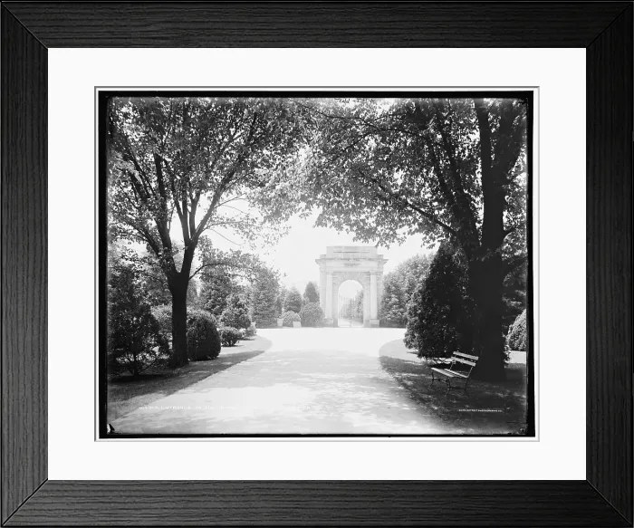 Framed Print : Entrance to the National Cemetery, Chattanooga, c1902. Creator: William H. Jackson Framed Print : Entrance to the National Cemetery, Chattanooga, c1902. Creator: William H. Jackson