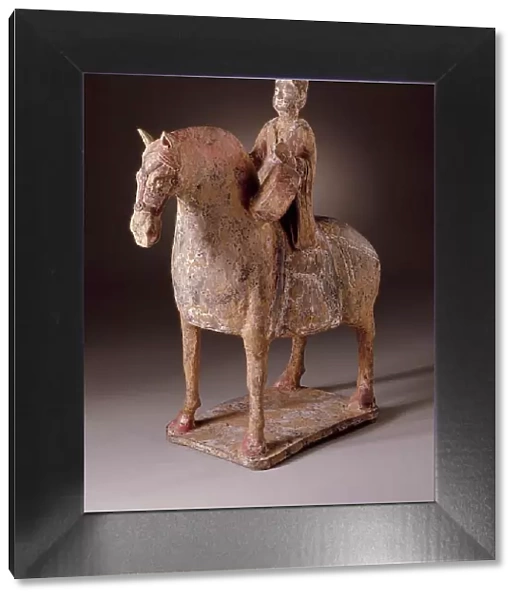 Funerary Sculpture of a Female Equestrian Drummer (image 1 of 2), between c.500 and c.534. Creator: Unknown
