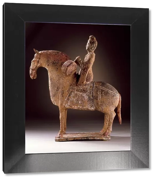 Funerary Sculpture of a Female Equestrian Drummer (image 2 of 2), between c.500 and c.534. Creator: Unknown