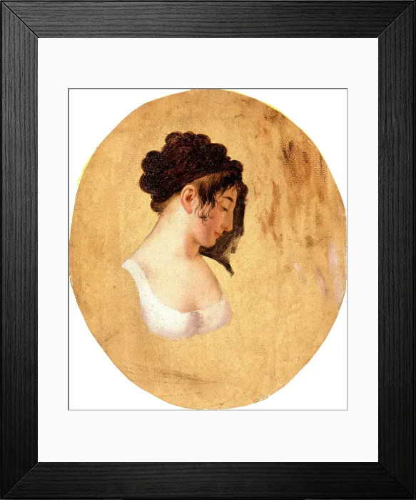 Framed Print : Profile of a Young Woman's Head, c1794. Creator: Louis Leopold Boilly Framed Print : Profile of a Young Woman's Head, c1794. Creator: Louis Leopold Boilly