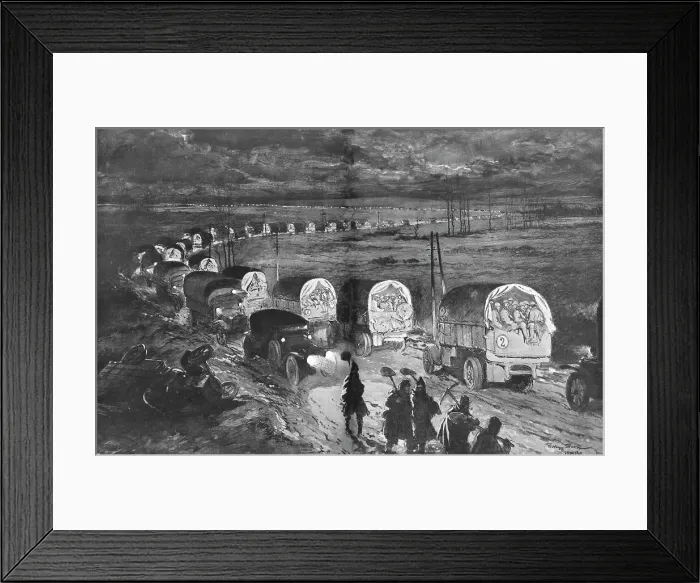 Framed Print : Sur la Route de bar a Verdun; de fevrier a juillet 1916, derriere la ligne de bataille... 1916. Creator: Georges Bertin Scott Framed Print : Sur la Route de bar a Verdun; de fevrier a juillet 1916, derriere la ligne de bataille... 1916. Creator: Georges Bertin Scott