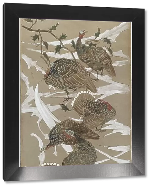 Eight turkeys, 1892. Creator: Theo van Hoytema