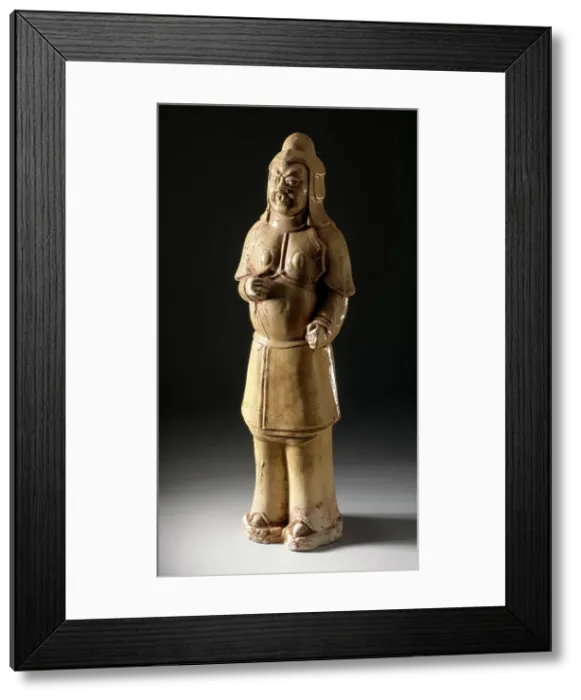 Framed Print : Funerary Sculpture of a Pair of Soldiers, between 581 and 618. Creator: Unknown Framed Print : Funerary Sculpture of a Pair of Soldiers, between 581 and 618. Creator: Unknown
