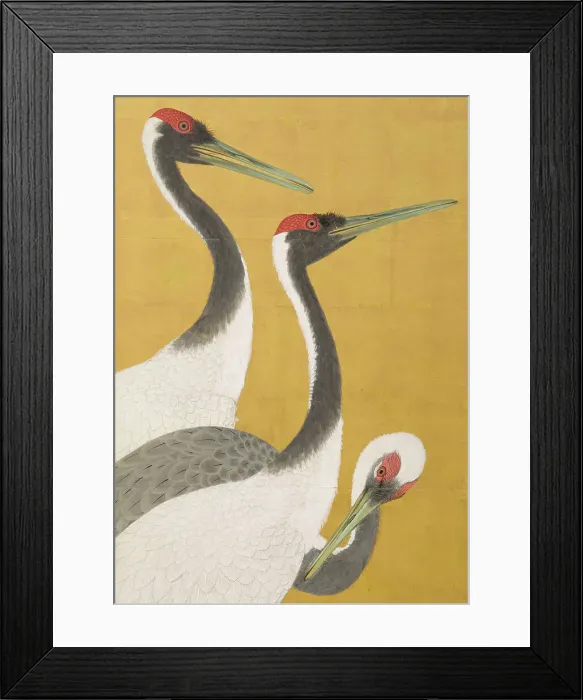 Framed Print : Cranes (image 7 of 20), An'ei period (1772-1780). Creator: Maruyama Okyo Framed Print : Cranes (image 7 of 20), An'ei period (1772-1780). Creator: Maruyama Okyo