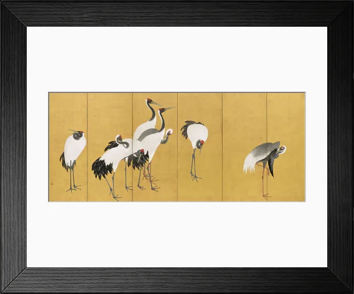 Framed Print : Cranes (image 1 of 20), An'ei period (1772-1780). Creator: Maruyama Okyo Framed Print : Cranes (image 1 of 20), An'ei period (1772-1780). Creator: Maruyama Okyo