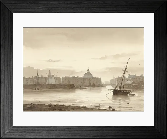 Framed Print : The Exterior and the Round Lutheran Church in Amsterdam, 1812-1880. Creator: Theodore Gudin Framed Print : The Exterior and the Round Lutheran Church in Amsterdam, 1812-1880. Creator: Theodore Gudin