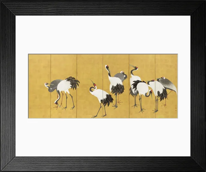Framed Print : Cranes (image 2 of 20), An'ei period (1772-1780). Creator: Maruyama Okyo Framed Print : Cranes (image 2 of 20), An'ei period (1772-1780). Creator: Maruyama Okyo