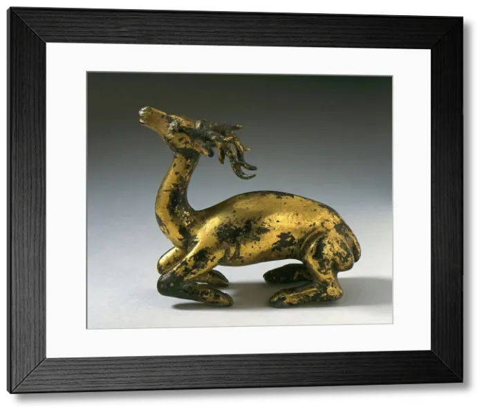 Framed Print : Kneeling Deer (image 2 of 2), between 618 and 906. Creator: Unknown Framed Print : Kneeling Deer (image 2 of 2), between 618 and 906. Creator: Unknown