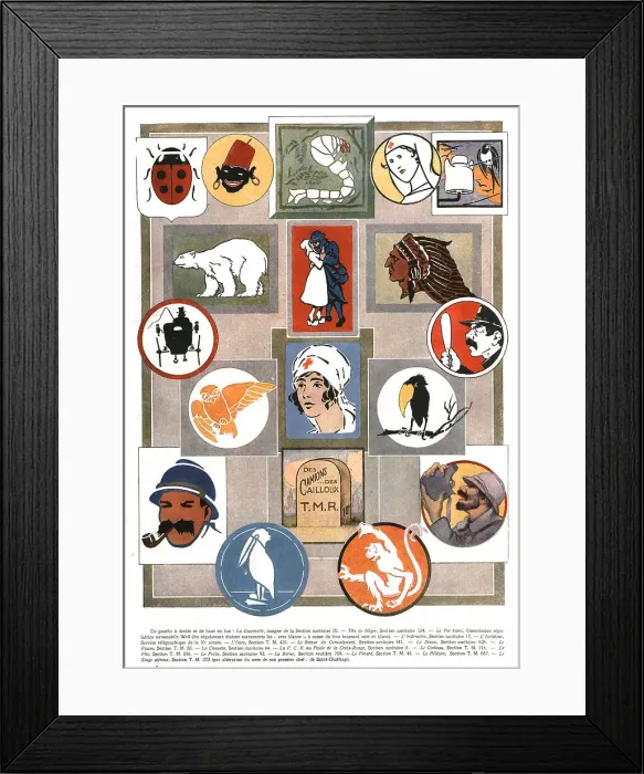 Framed Print : Quelques insignes de sections automobiles, 1918. Creator: Unknown Framed Print : Quelques insignes de sections automobiles, 1918. Creator: Unknown