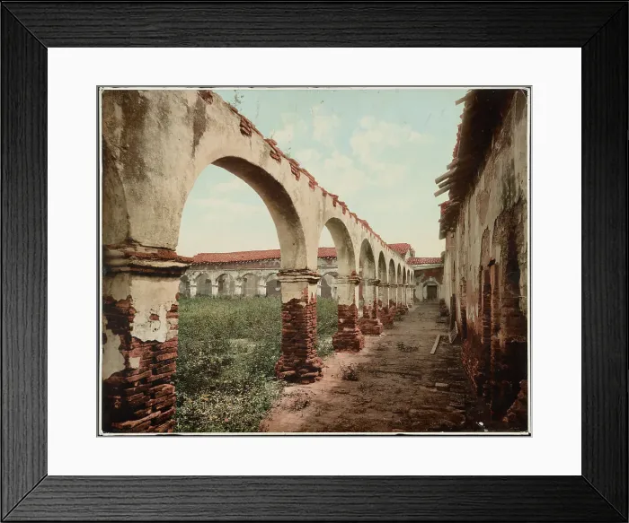 Framed Print : Mission San Juan Capistrano, California, c1899. Creator: William H. Jackson Framed Print : Mission San Juan Capistrano, California, c1899. Creator: William H. Jackson