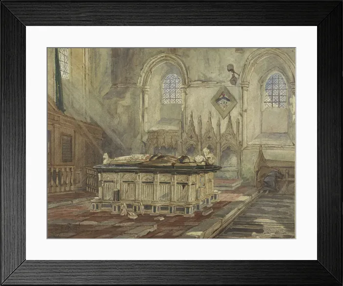 Framed Print : Tomb of Sir George Broke, Lord Cobham and his wife Anne, 1813-1874. Creator: Thomas Shotter Boys Framed Print : Tomb of Sir George Broke, Lord Cobham and his wife Anne, 1813-1874. Creator: Thomas Shotter Boys
